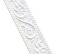 Striscia adesiva per bordo della parete, linea di vita, linea di battiscopa, autoadesiva, bordo in schiuma, impermeabile, 3D, goffrato, autoadesivo, 230 x 5 x 0,4 cm (bianco)