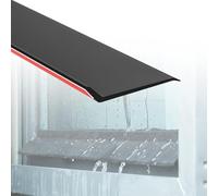 Striscia Antipioggia In Gomma Nera, Barra Parapioggia Impermeabile For Finestre, Design Smussato A 135°, Deflettori D'Acqua Per Porte E Finestre, Striscia Di Tenuta 0,5~5 M Di Lunghezza(5.5cmx3M)