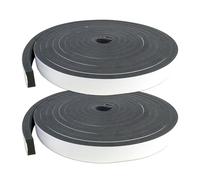 Striscia autoadesiva in schiuma, 2 rotoli da 25 mm x 10 mm x 5 m, striscia isolante per finestre, per porte e finestre, contro correnti d'aria freddo/anti-collisione/insonorizzazione/impermeabile