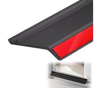 Striscia autoadesiva nera per finestre e porte, 5 m, in gomma, impermeabile, tappo di perdite di facile installazione, previene il riflusso dell'acqua