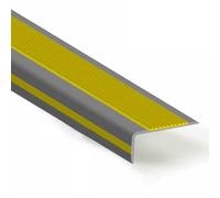 Striscia autoadesiva per soglie, Striscia di transizione a forma di L for gradini in PVC autoadesiva for interni ed esterni multicolore 50-150 cm(Yellow,L60cm(23 5/8"))