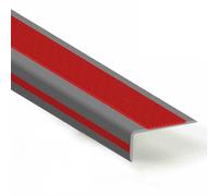 Striscia autoadesiva per soglie, Striscia di transizione a forma di L for gradini in PVC autoadesiva for interni ed esterni multicolore 50-150 cm(Red,L60cm(23 5/8"))