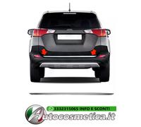 Striscia cornice modanatura portellone acciaio cromo per Toyota Rav 4 2013-2015