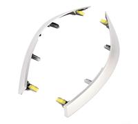 Striscia cromata centrale cruscotto per Toyota Corolla 2009-2013, modanatura della copertura della bocchetta dell'aria laterale superiore, accessori per decorazione interni auto sinistra + destra