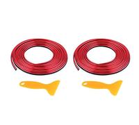 Striscia Decorativa per Interni ed Esterni Auto - Adesiva, Flessibile, per Linea di Retrofit - 5 m, 2 Pezzi, Colore: Rosso