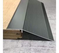 Striscia del divisore pavimento a strisce pavimenti, strisce tsition per porta, rampa di soglia di pavimenti irregolari/riduttore per porta esterna interna, bordo per bordo impermeabile grigio, w 10