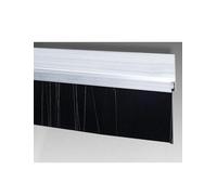 Striscia della spazzola inferiore porta con profilo ad H in alluminio | Argento, dimensioni multiple, sigillatura di porte, finestre e armadi: blocchi, vento, rumore(2in)
