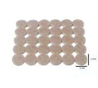 Striscia Di 30 Pannelli Di Feltro Adesivi Da 13Mm Diá. 4Mm Spesso 6 Strisce