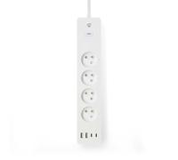 Striscia di alimentazione Wi-Fi Connected 4 uscite 3680W 2m con 4 porte USB