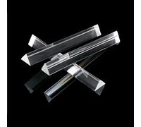 Striscia di barre triangolari in acrilico da 30 pezzi - Barre guida luce in PMMA da 3 mm e 5 mm - Triangolo rettangolo isoscele trasparente da 500 mm(3x3x500mm)