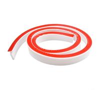 Striscia di barriera doccia in silicone, 50-300 cm, flessibile e impermeabile, per bagno, cucina, ambienti umidi (bianco/grigio, 30 mm/(5 cm, bianco, 200 cm)