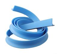 Striscia di barriera in silicone per soglia della doccia, separazione asciutta e bagnata, guarnizione flessibile per bagno, perdite e contiene acqua in mostra senza curvatura (blu, 200 cm)