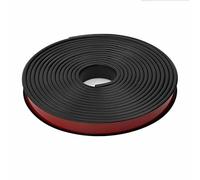 Striscia di bordatura autoadesiva a forma di U da 5 m per mobili, protezione per angoli e bordi in TPE, impiallacciatura, tavolo, mobile, nero, 14,0 mm