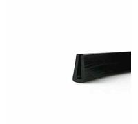 Striscia di bordo in gomma nera con sezione a U, guarnizione antiolio, protezione per bordi, larghezza interna 0,5 mm-12 mm, per strisce di lamiera di acciaio e vetro, 1,5-2x5x11 mm, piatta, 1 metro