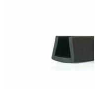 Striscia di bordo in gomma nera, sezione a U, guarnizione antiolio, protezione per bordi, larghezza interna 0,5 mm-12 mm, per strisce di lamiera di acciaio e vetro, 8 x 11 x 12 mm, piatte, 2 metri