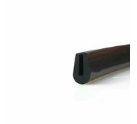 Striscia di bordo in gomma nera, sezione a U, guarnizione antiolio, protezione per bordi, larghezza interna 0,5 mm-12 mm, per strisce di lamiera di acciaio e vetro, 1x4x9 mm, rotonda, 5 metri