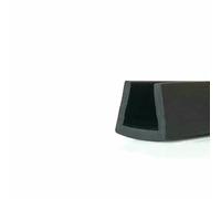 Striscia di bordo in gomma nera, sezione a U, guarnizione antiolio, protezione per bordi, larghezza interna 0,5 mm-12 mm, per strisce di lamiera di acciaio e vetro, 10 x 14 x 12 mm, piatte, 4 metri
