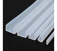 Striscia di bordo in gomma siliconica bianca traslucida da 1/2/3/4/5 m, sezione a U, guarnizione antiolio, protezione per bordi, larghezza interna 0,5-10 mm, 3x7x12 mm, 1 metro