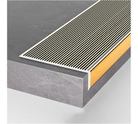 Striscia di bordo per porta in alluminio per scale, 10 cm, extra larga, protezione per bordi del battistrada per esterni e interni (oro, L-43/109 cm)