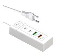 Striscia di caricatore del telefono, hub della stazione di ricarica USB | Multipresa di ricarica rapida a 4 porte da 20 W per telefoni cellulari,Stazione di ricarica da scrivania anti-surriscaldamento