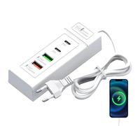 Striscia di caricatore del telefono, hub stazione di ricarica USB - Multipresa di ricarica rapida a 4 porte da 20 W per telefoni cellulari | Centro di ricarica desktop per più dispositivi