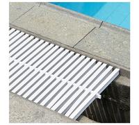 Striscia di Copertura per griglia di drenaggio per Piscina, Set da 10 Pezzi, Tappetino in plastica PP Pieghevole per troppopieno d'Acqua Interno/Esterno, 30x100 cm, Essen