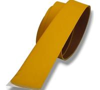 Striscia di Cuoio di Varie Misure e Colori, Cuoio per Cinture, Cinghie, Bracciali e Hobby Creativi, Strisce di Cuoio al Metro Naturali e di Alta qualità, 100% Made in Italy (Giallo, 3 cm)