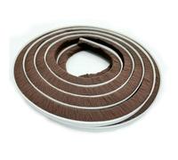 Striscia di feltro con spazzola, guarnizione per porte e finestre, isolamento acustico, antipolvere, per armadi e guardaroba, marrone, 9x9 mm, 5 m