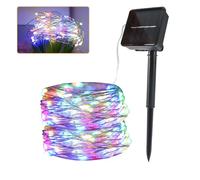 Striscia di filo di rame solare a LED striscia flessibile per interni ed esterni decorazione scintillante per casa festival pannello di ricarica automatica impermeabile a risparmio energetico senza