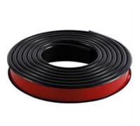 Striscia di gomma a forma di U, 1 m, perfetta per la protezione dei mobili, trasparente per un fissaggio sicuro (nero, 20 mm)