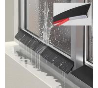 Striscia Di Gomma Nera Autoadesiva per Finestre - Barriera Impermeabile per Porte E Finestre, Protezione Antipioggia per Prevenire Le Infiltrazioni D'acqua, Protezione Davanzale Per La Pioggia(1m(3.3f