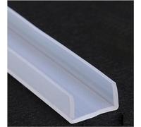 Striscia di gomma spugna, Guarnizione in gomma trasparente for canale in silicone a forma di U, utilizzata in soggiorno e bagno, lunghezza 5 metri, spessore parete 2 mm(20mmx12mm)