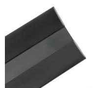 Striscia di guarnizione autoadesiva per la parte inferiore della porta, in PVC, insonorizzante, per casa e ufficio (nero)