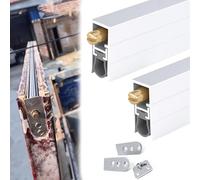 Striscia di guarnizione automatica per porta, 2 pezzi, copertura integrata sotto la porta per camera da letto, garage, protezione personalizzabile per telaio della porta