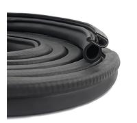 Striscia di guarnizione in gomma a forma di U, con clip in metallo, universale, da inserire, adatta per auto, camion, barca, camper, casa (6,8 m)
