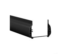 Striscia di guarnizione in PVC per un efficace blocco di polvere e aria nella parte inferiore delle porte (nero)