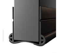 Striscia di guarnizione inferiore della porta in PVC antivento e insonorizzata con retro per una facile installazione sulle porte (nero)