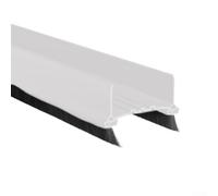 Striscia di guarnizione inferiore della porta in PVC con feltro morbido per bordo, lunghezza 97 cm, per fessure da 0,3 a 1,5 cm, anti-vento, anti-polvere e antirumore, per porte interne (bianco)