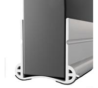 Striscia di guarnizione inferiore della porta in PVC per un efficace blocco del rumore e degli spifferi, auto-supporto per una facile applicazione (bianco)