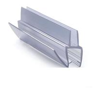 Striscia di guarnizione trasparente per porta della doccia, 50 cm, guarnizione di ricambio per pannelli di vetro da 6/8/10/12 mm, deflettore in PVC impermeabile per separazione bagnato e asciutto, da