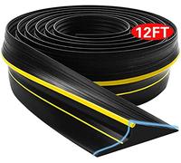 Striscia di guarnizione universale per porta del garage, in gomma resistente alle intemperie, ricambio per fai da te, lunghezza 4,5 m, nero