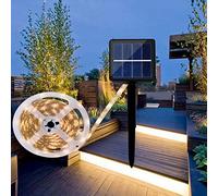 Striscia di Luce Solare ,180 luci a LED Striscia luminosa a energia Solare, IP67 Impermeabile catena di luci a LED per esterni,Luci Decorative Luci per giardino, portico, casa, patio (3m,Giallo caldo)