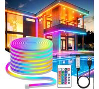 Striscia di luci LED neon RGB con telecomando, alimentata USB, illuminazione multicolore variabile, adatta per decorazione di gaming e camera da letto, luce neon flessibile 5V - ACOSH NEON, luce neon 