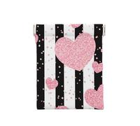 Striscia di paillettes in oro rosa con cuore romantico, Spremere il portafoglio superiore da donna Borsa portaoggetti Piccola portamonete Portamonete
