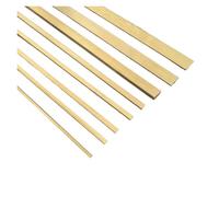 Striscia di piastra in barra piatta in ottone da 50 cm, spessori 5 mm, 3,0 mm, 2 mm e 1 mm, in lega di rame, solida, fai da te, fissaggio fatto a mano, materiale metallico per industriali(Length 500mm