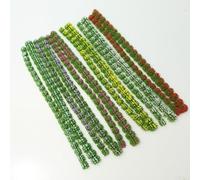 Striscia di plastica in miniatura per arbusti, 20 cm, per Diorama | Lunghezza 20 cm, struttura verde realistica, adatta per binari del treno, materiale plastico sicuro, facile da tagliare