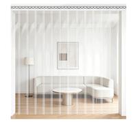 Striscia di plastica in vinile per porta per congelatori e refrigeratori, striscia trasparente in PVC per uso commerciale, spessore 1,8 mm, dimensioni 0,9 m x 2,4 m