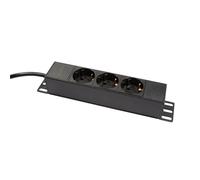 LogiLink PDU3B01 unità di distribuzione dell'energia (PDU) 1U Nero 3 presa(e) AC