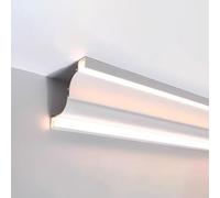 Striscia di profilo in alluminio a LED per illuminazione indiretta a soffitto da 2,1 m Canale LED lineare per stampaggio a corona dispositivo di illuminazione perfetto per la casa e le pubblicità