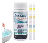 Striscia di prova della piscina - Strisce di test | Kit di tet spa | 100 test parziali e precisi set per POL e acquari | Set di carta multifunzionale, agenti di pulizia a lunga durata per a